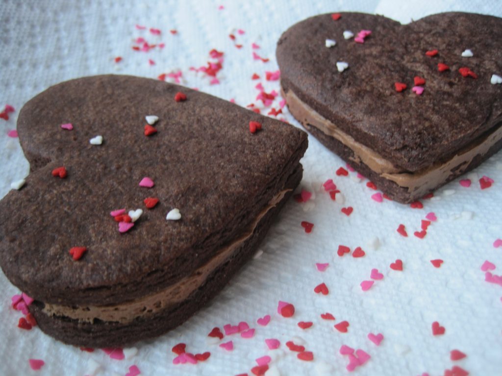 Chocolate Heart Sandwich Cookies with Whipped Espresso Ganache » Dunk
